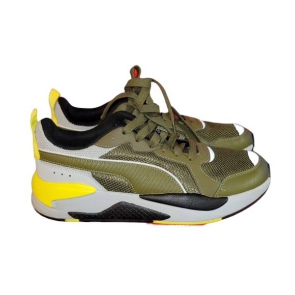 PUMA X-RAY Mesh Men's Sneakers in Dark Olive/High Rise - Picture 1 of 11
